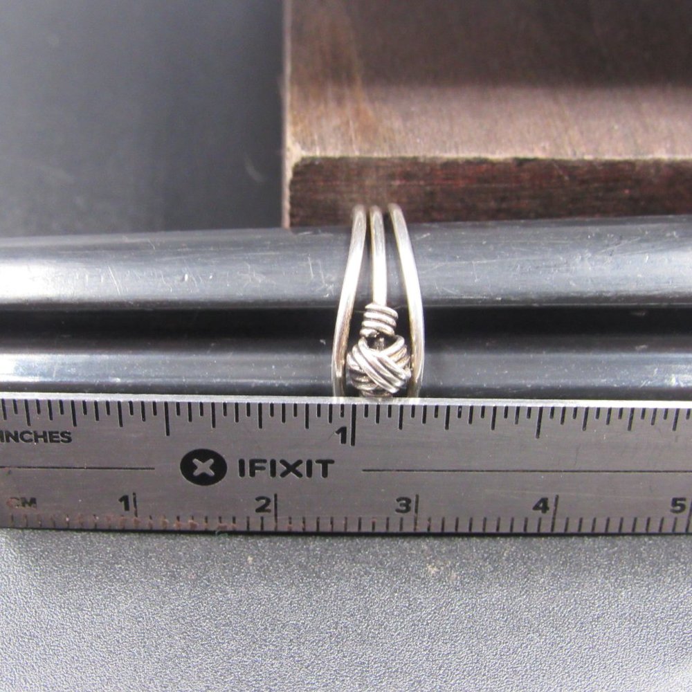 Size 5 Sterling Silver Wire Knot Toe Band Ring Vintage - Picture 7 of 8